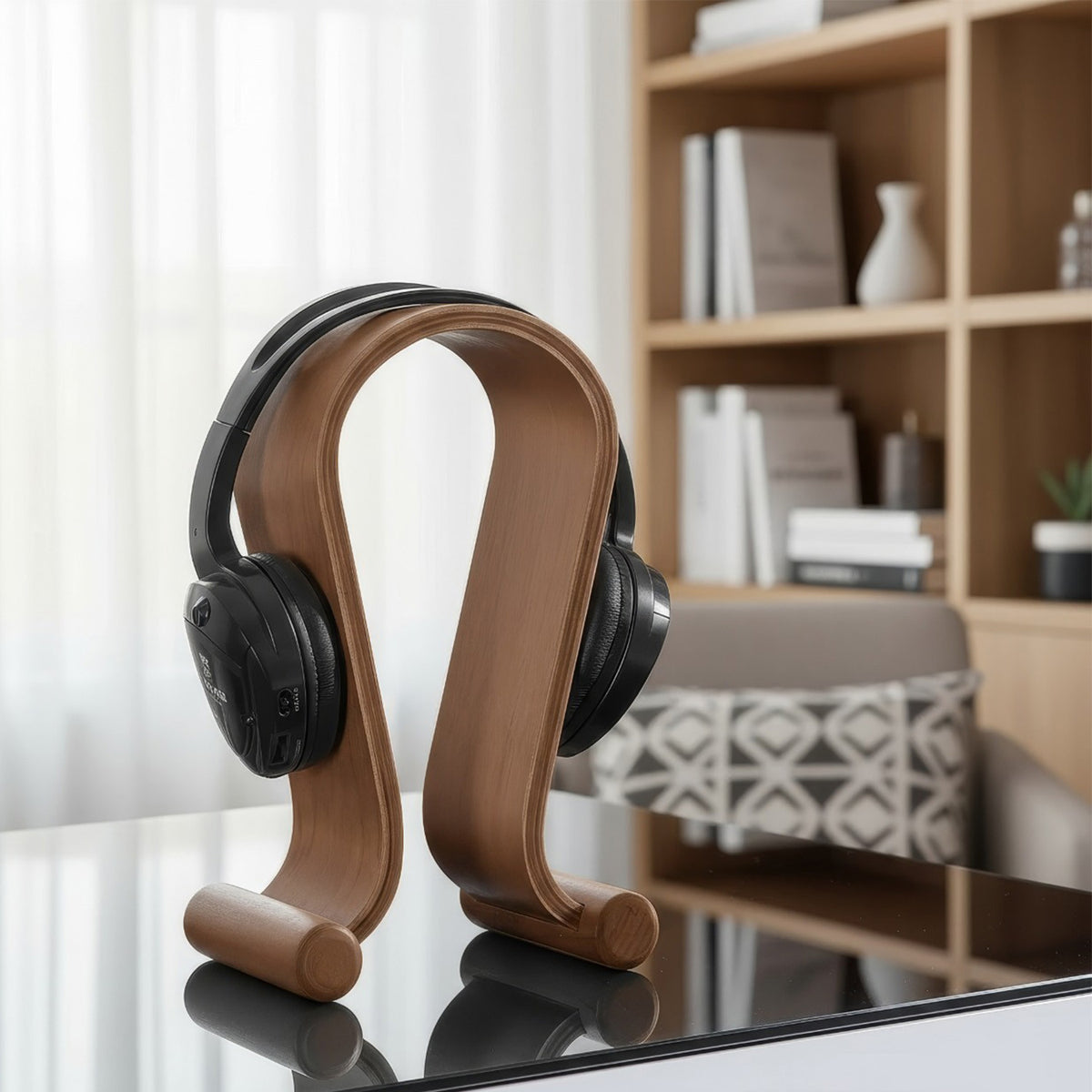 Maclean Headphone Stands and Holders – Maclean Headphone Stand, Wood, Walnut, MC-815W – image 9