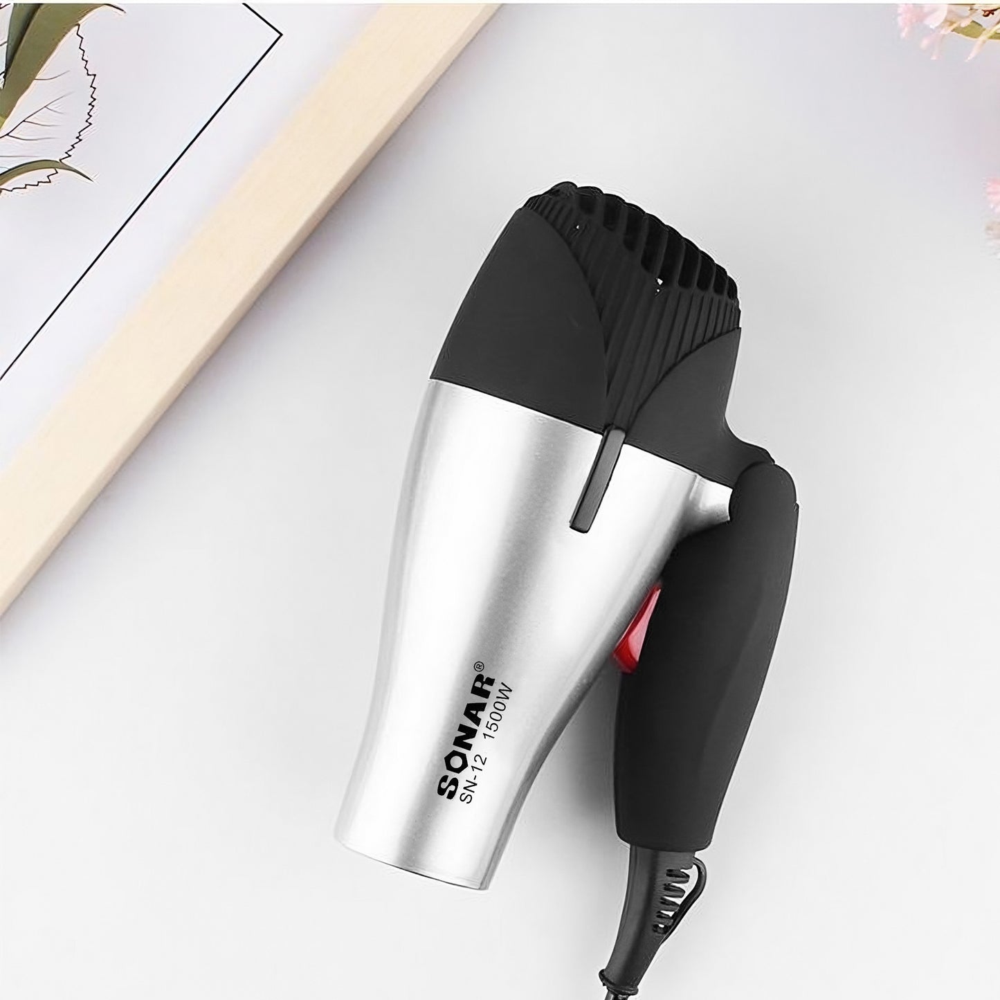 RTO Folding Travel Hair Dryer with Concentrator, 1500 W, High-Powered -u159-1 – image 2