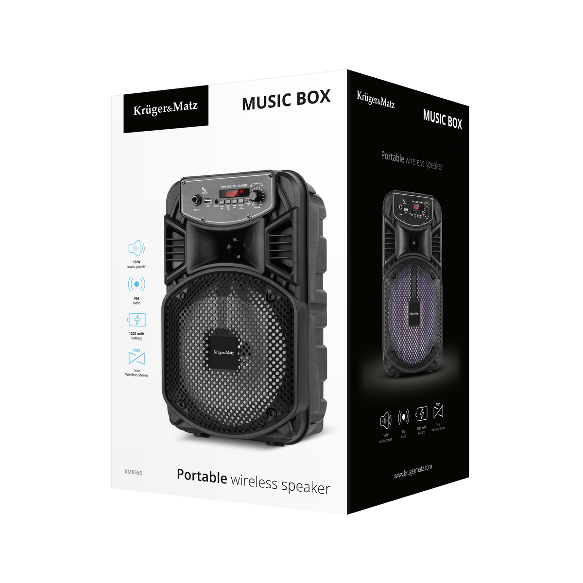 Kruger&Matz Portable Speakers – Kruger&amp;Matz Music Box Portable Wireless Speaker – image 5