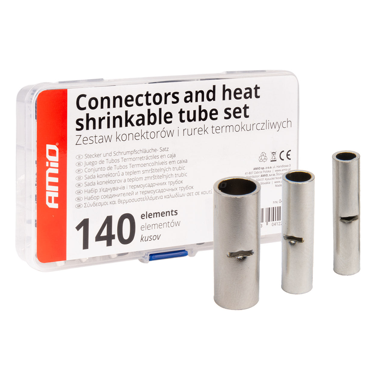AMiO Set of BN1.25, BN2, and BN5.5 cable connectors, 160 pcs. AMIO-04123 connectors