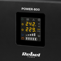 Rebel Rebel POWER-500 Wall-Mounted Emergency Power Supply - Inverter with Pure Sine Wave Output and Charging Function 12V 230V 500VA/300W – image 11