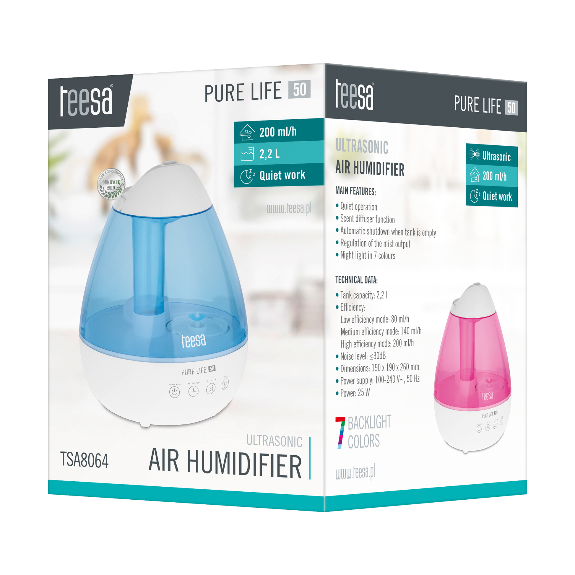 Teesa Air Purifiers – TEESA PURE LIFE 50 Ultrasonic Humidifier – image 5