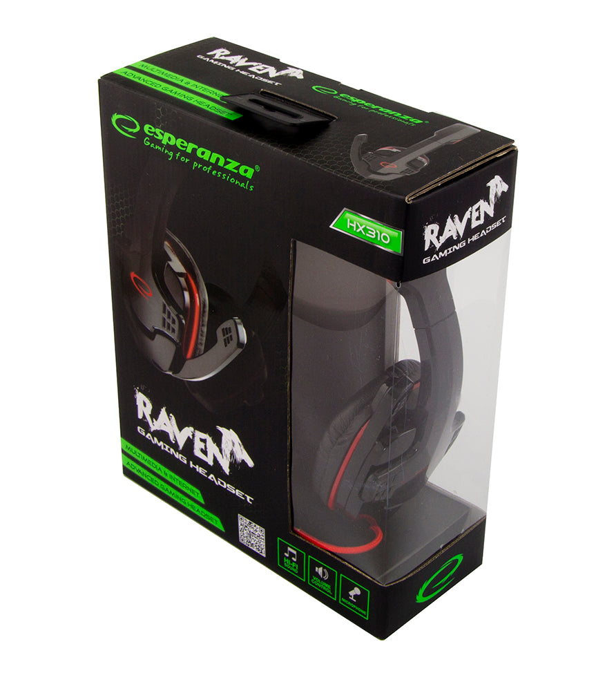 Esperanza Over-ear – EGH310R Esperanza Gaming Headset with Microphone, Raven Red – image 4