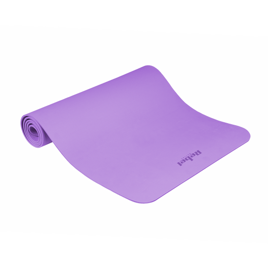 Rebel Exercise mat for yoga, Pilates, and fitness, 183x61 cm, 6 mm thick, TPE material, purple, REBEL ACTIVE