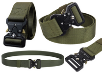 LEAN Survival – Black Webbing Tactical Military Belt, 120 x 3.8 cm – image 2