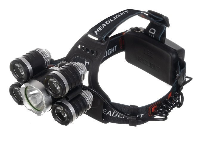 TRIZAND Flashlights, hand lamps, headlamps – 5 x T6 CREE LED headlamp – image 3