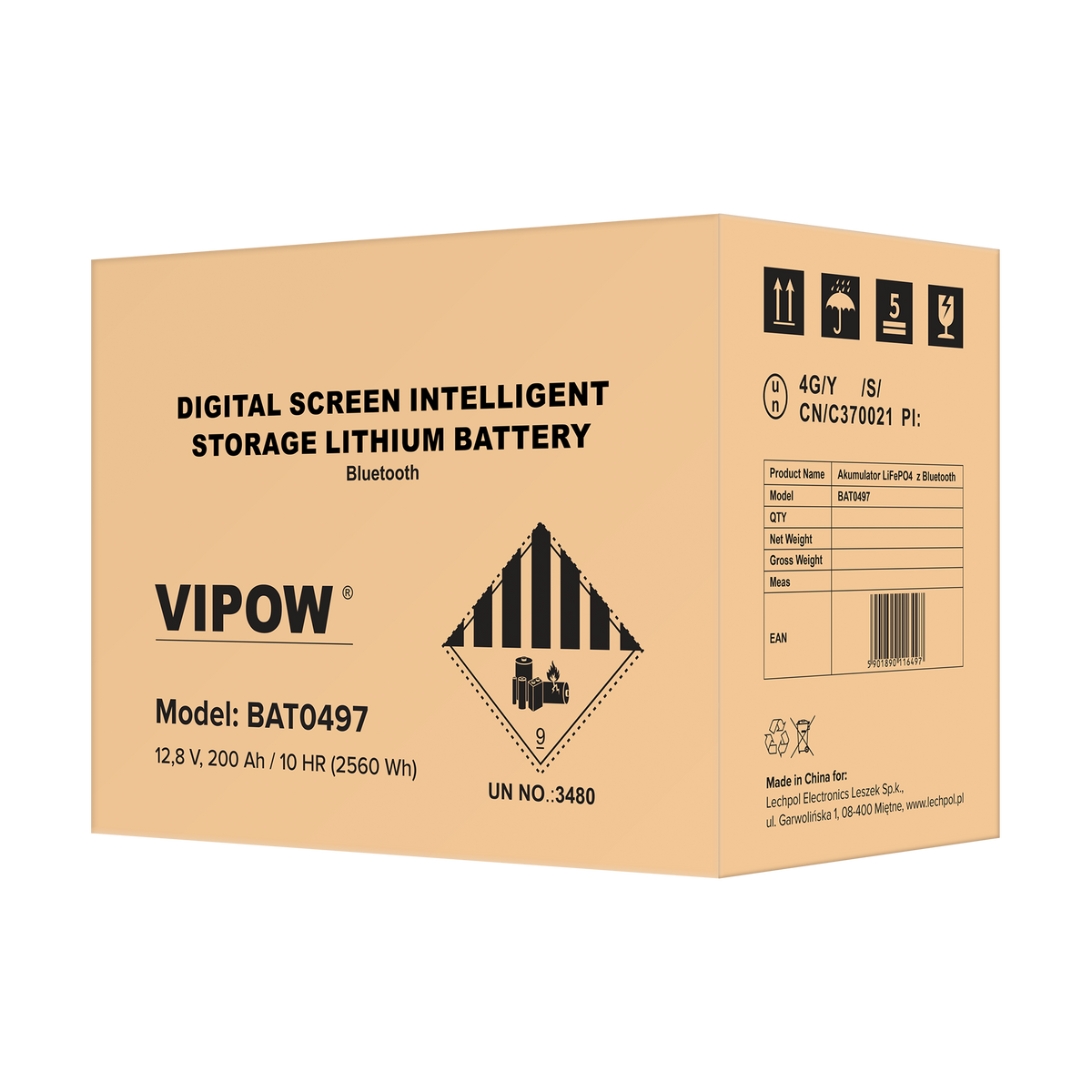 Vipow Gel batteries – 200Ah LiFePO4 Gel Battery with Bluetooth and BMS – image 5