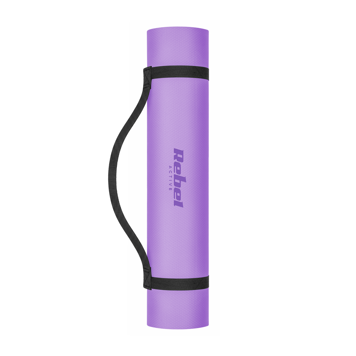 Rebel Exercise mat for yoga, Pilates, and fitness, 183x61 cm, 6 mm thick, TPE material, purple, REBEL ACTIVE – image 2