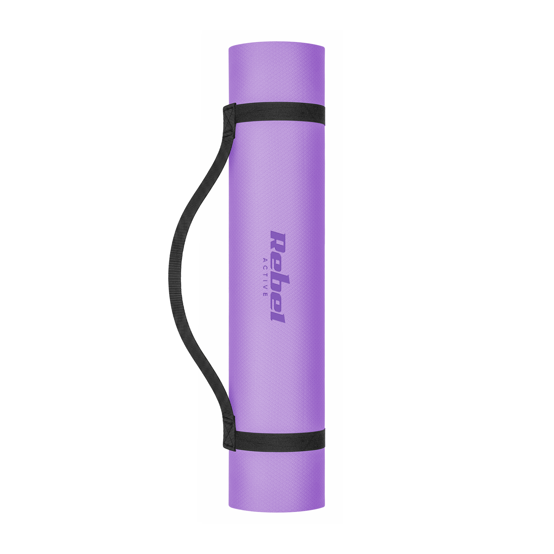 Rebel Exercise mat for yoga, Pilates, and fitness, 183x61 cm, 6 mm thick, TPE material, purple, REBEL ACTIVE – image 2